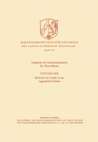 Produktbild: Ansprache des Ministerpr&auml;sidenten / Die Rolle des Zufalls in der organischen Chemie