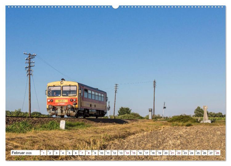 Produktbild: Eisenbahn in Ungarn (Wandkalender 2026 DIN A2 quer), CALVENDO Monatskalender