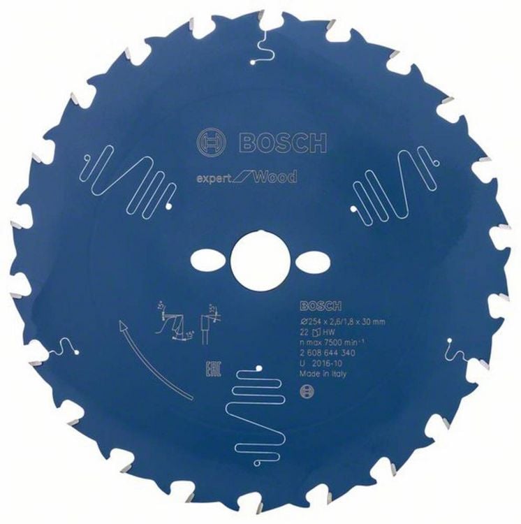 Produktbild: Bosch Accessories Expert for Wood 2608644340 Kreiss&auml;geblatt 254 x 30 x 1.8 mm Z&auml;hneanzahl: 22 1 St.