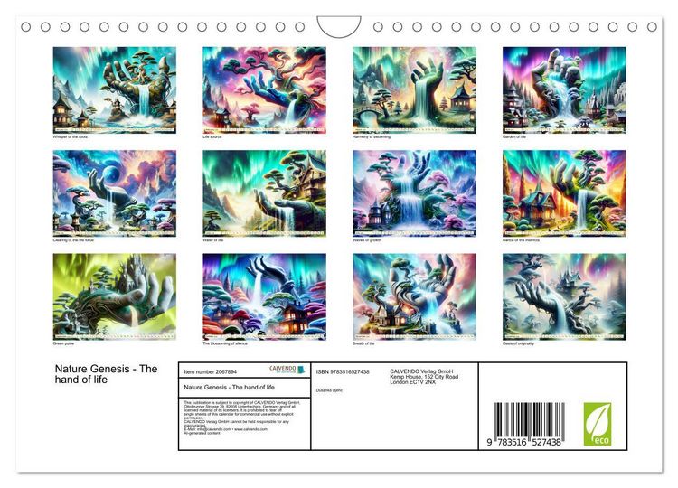 Produktbild: Nature Genesis - The hand of life (Wall Calendar 2026 DIN A4 landscape), CALVENDO 12 Month Wall Calendar