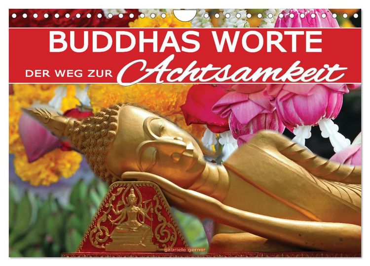 Produktbild: Buddhas Worte - Der Weg zur Achtsamkeit (Wandkalender 2026 DIN A4 quer), CALVENDO Monatskalender