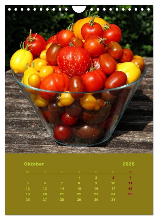 Produktbild: Tomaten - Alles BIO! (Wandkalender 2026 DIN A4 hoch), CALVENDO Monatskalender