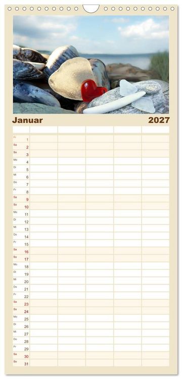 Produktbild: Familienplaner 2027 - Engel f&uuml;r Gl&uuml;ck & Schutz mit 5 Spalten (Wandkalender, 21 x 45 cm) CALVENDO
