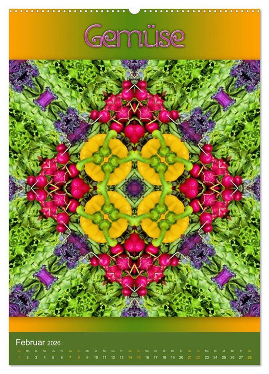 Produktbild: Kulinarische Mandalas (Wandkalender 2026 DIN A2 hoch), CALVENDO Monatskalender