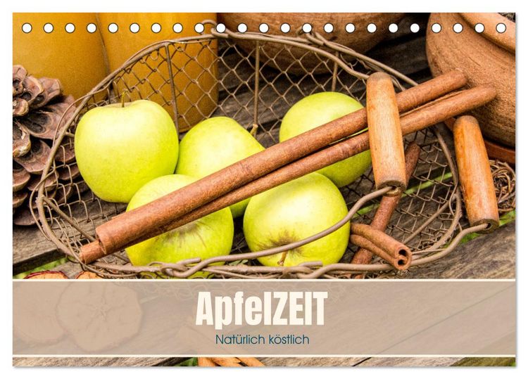 Produktbild: ApfelZEIT - Nat&uuml;rlich k&ouml;stlich (Tischkalender 2026 DIN A5 quer), CALVENDO Monatskalender