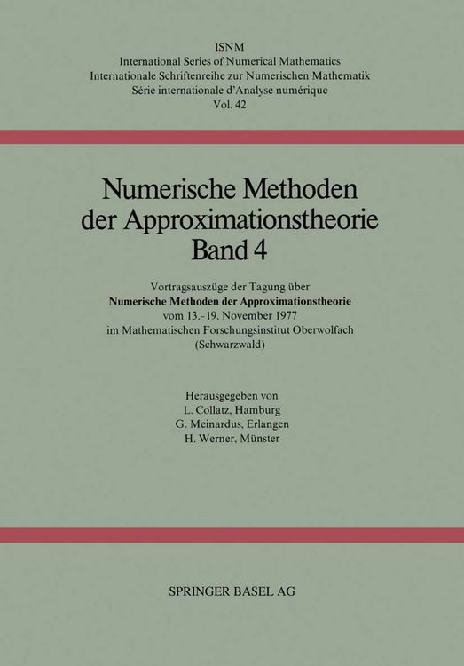 Produktbild: Numerische Methoden der Approximationstheorie