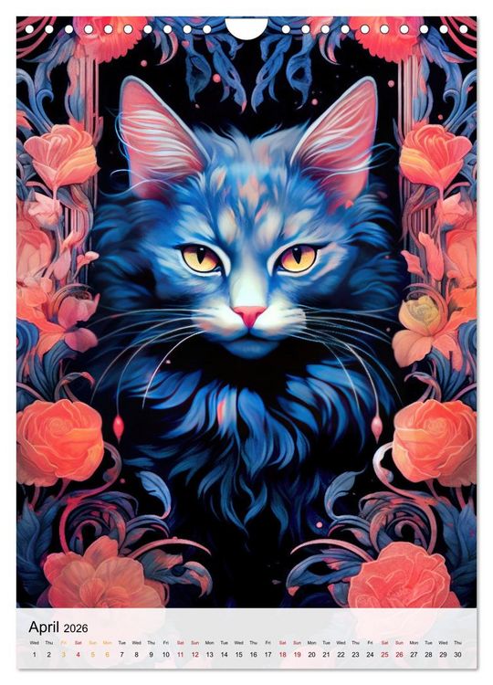 Produktbild: Feline Zen (Wall Calendar 2026 DIN A4 portrait), CALVENDO 12 Month Wall Calendar