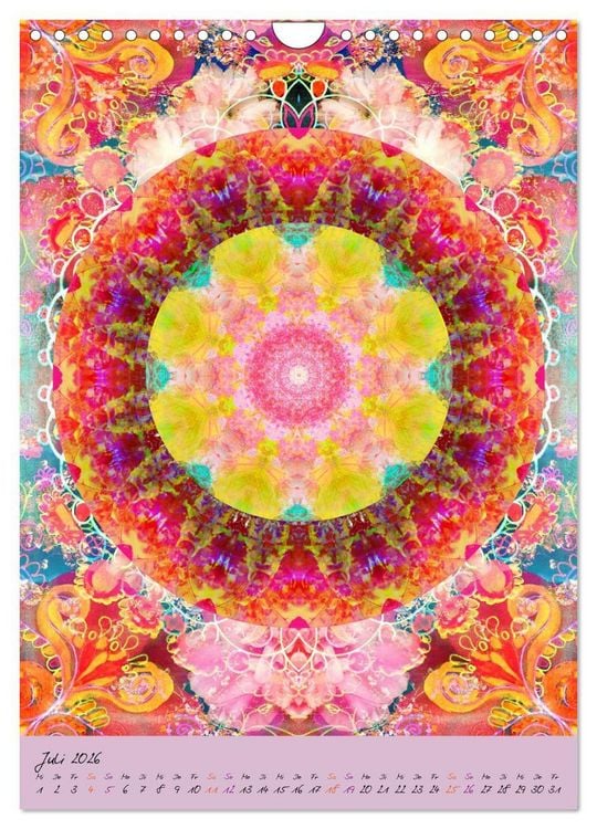 Produktbild: BLUMEN MANDALAS (Wandkalender 2026 DIN A4 hoch), CALVENDO Monatskalender