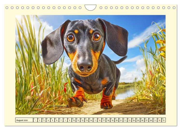 Produktbild: Dackelgl&uuml;ck Deluxe. Lange Ohren, kurze Beine und viel Charme (Wandkalender 2026 DIN A4 quer), CALVENDO Monatskalender