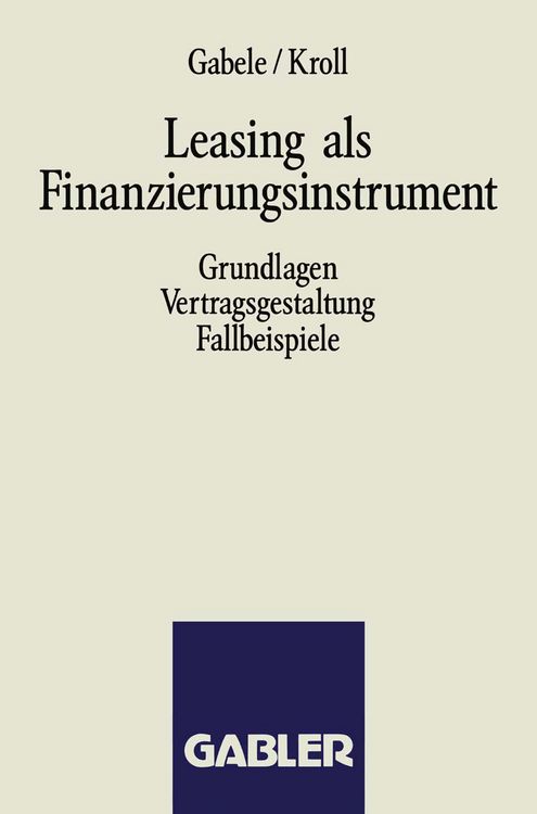 Produktbild: Leasing als Finanzierungsinstrument