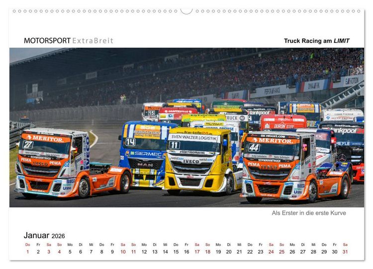 Produktbild: Truck Racing am LIMIT - Panoramabilder (Wandkalender 2026 DIN A2 quer), CALVENDO Monatskalender