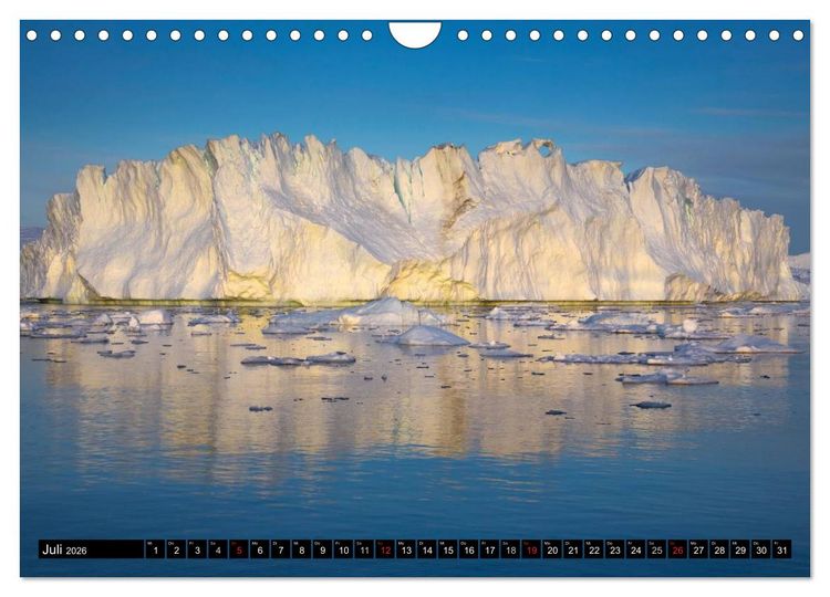 Produktbild: Ilulissat Eisfjord, Gr&ouml;nland. EIS - FORM UND LICHT (Wandkalender 2026 DIN A4 quer), CALVENDO Monatskalender