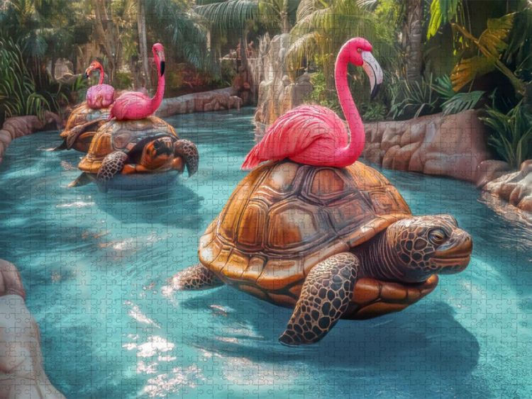 Produktbild: CALVENDO Puzzle Tiere wollen Spa&szlig; haben | 1000 Teile Lege-Gr&ouml;&szlig;e 64x48cm Foto-Puzzle f&uuml;r gl&uuml;ckliche Stunden