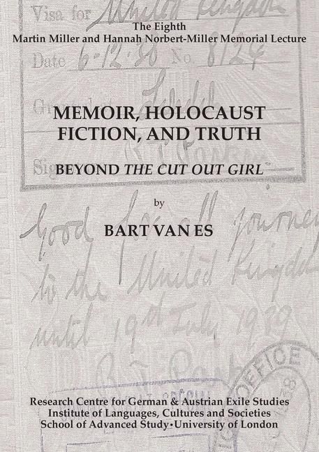 Produktbild: Memoir, Holocaust Fiction, and Truth. Beyond 'The Cut Out Girl'