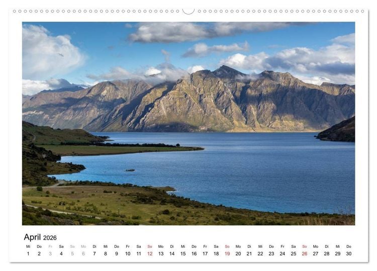 Produktbild: Neuseeland - ein Naturparadies (Wandkalender 2026 DIN A2 quer), CALVENDO Monatskalender