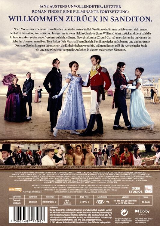 Produktbild: Jane Austen: Sanditon - Staffel 2 [2 DVDs]