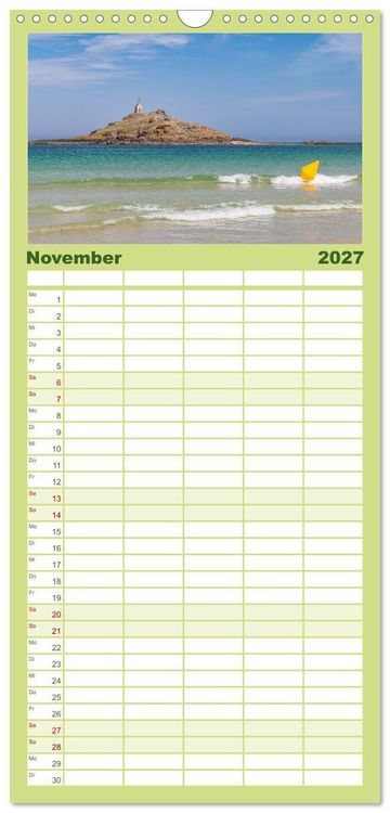 Produktbild: Familienplaner 2027 - Smaragdk&uuml;ste C&ocirc;te d'&Eacute;meraude. Der malerische Norden der Bretagne mit 5 Spalten (Wandkalender, 21 x 45 cm) CALVENDO