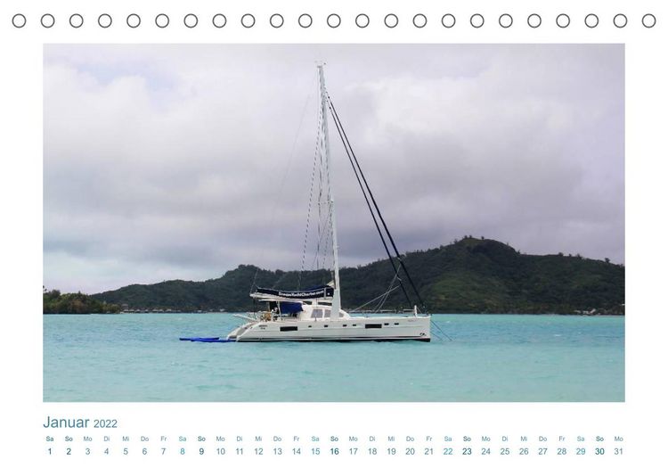 Produktbild: Katamaran-Tour &ndash; Lagunen der S&uuml;dsee (Tischkalender 2022 DIN A5 quer)