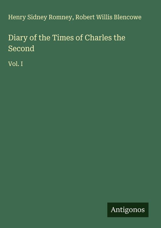 Produktbild: Diary of the Times of Charles the Second