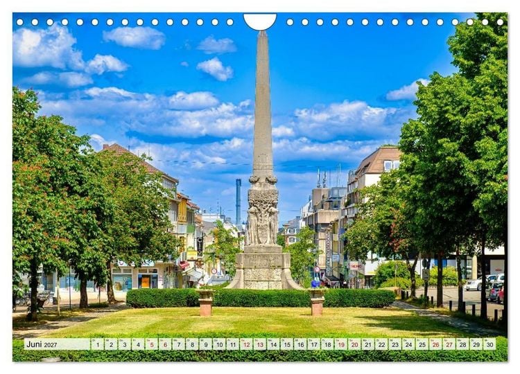 Produktbild: Ein Blick auf Darmstadt in Farbe (Wandkalender 2027 DIN A4 quer), CALVENDO Monatskalender