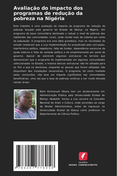 Produktbild: Avalia&ccedil;&atilde;o do impacto dos programas de redu&ccedil;&atilde;o da pobreza na Nig&eacute;ria
