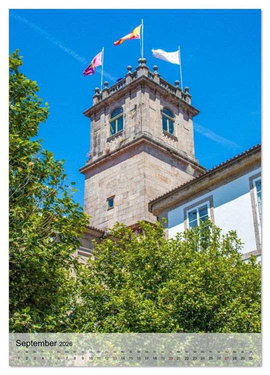 Produktbild: Santiago de Compostela &ndash; Glanz vergangener Jahrhunderte (Wandkalender 2026 DIN A2 hoch), CALVENDO Monatskalender