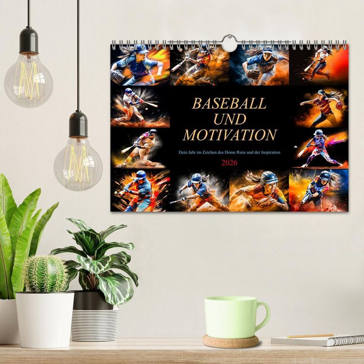 Produktbild: Baseball und Motivation (Wandkalender 2026 DIN A4 quer), CALVENDO Monatskalender