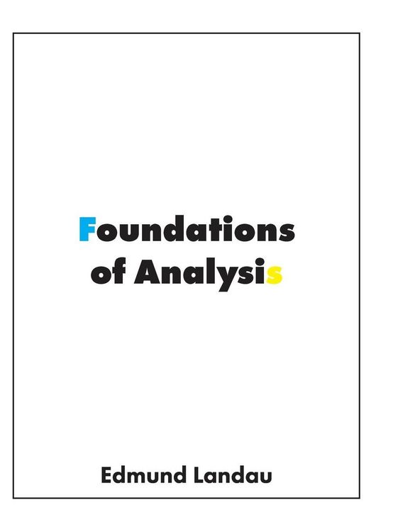 Produktbild: Foundations of Analysis