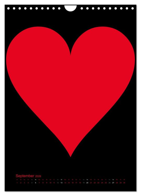 Produktbild: Foto- und Bastelkalender &bdquo;LIEBE&ldquo; in der Farbe Schwarz (Wandkalender 2026 DIN A4 hoch), CALVENDO Monatskalender