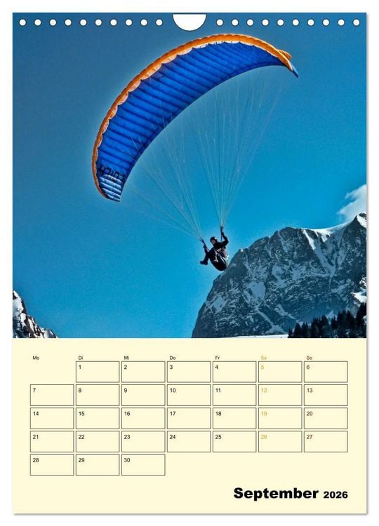Produktbild: Paragliding - extrem aufregend (Wandkalender 2026 DIN A4 hoch), CALVENDO Monatskalender