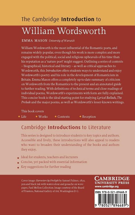 Produktbild: The Cambridge Introduction to William Wordsworth