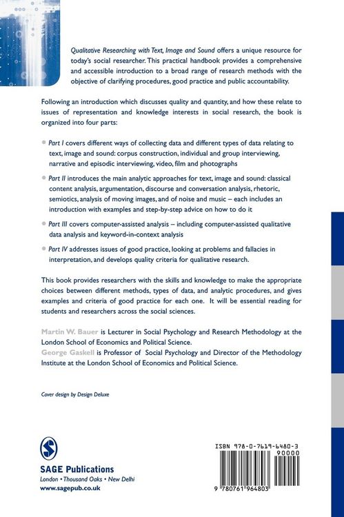 Produktbild: Qualitative Researching with Text, Image and Sound
