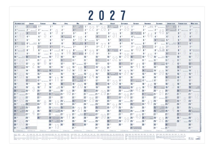 Produktbild: Plakatkalender 16 Mon 5 Stk. gerollt 2027