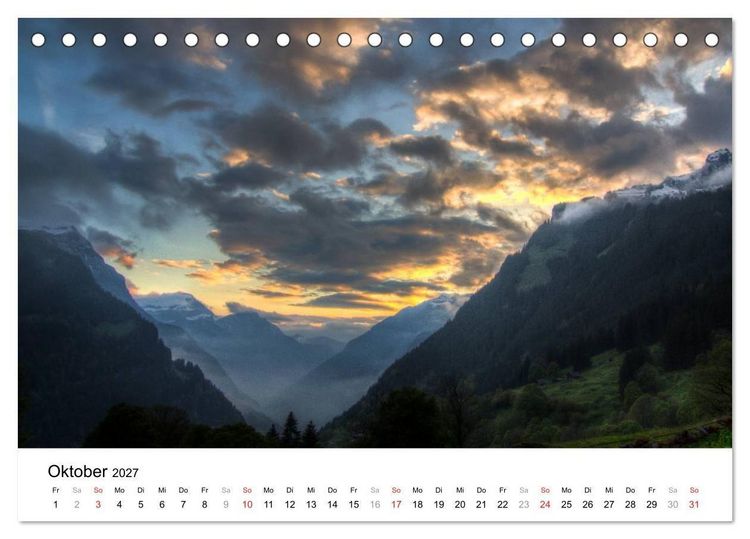 Produktbild: Berner Oberland (Tischkalender 2027 DIN A5 quer), CALVENDO Monatskalender