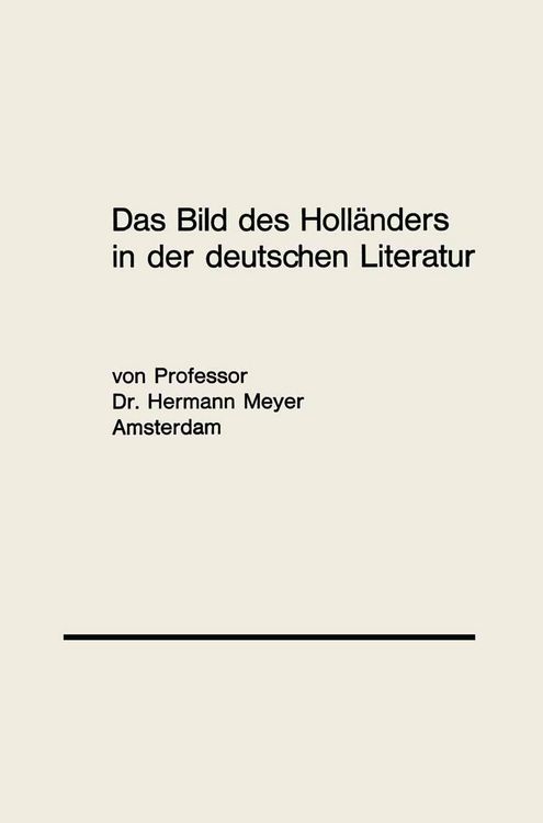 Produktbild: Das Bild des Holl&auml;nders in der deutschen Literatur