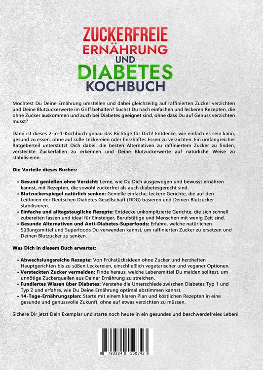Produktbild: Zuckerfreie Ern&auml;hrung und Diabetes Kochbuch