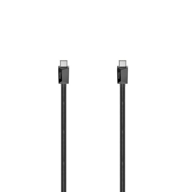 Produktbild: Hama USB-C&reg; Kabel USB 3.2 Gen2 USB-C&reg; Stecker 1m Schwarz vergoldete Steckkontakte 00200656
