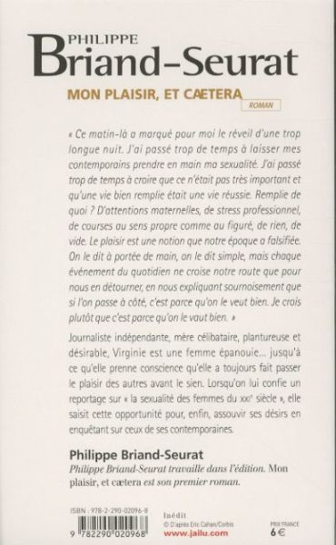 Produktbild: Mon plaisir, et caetera : roman &eacute;rotique