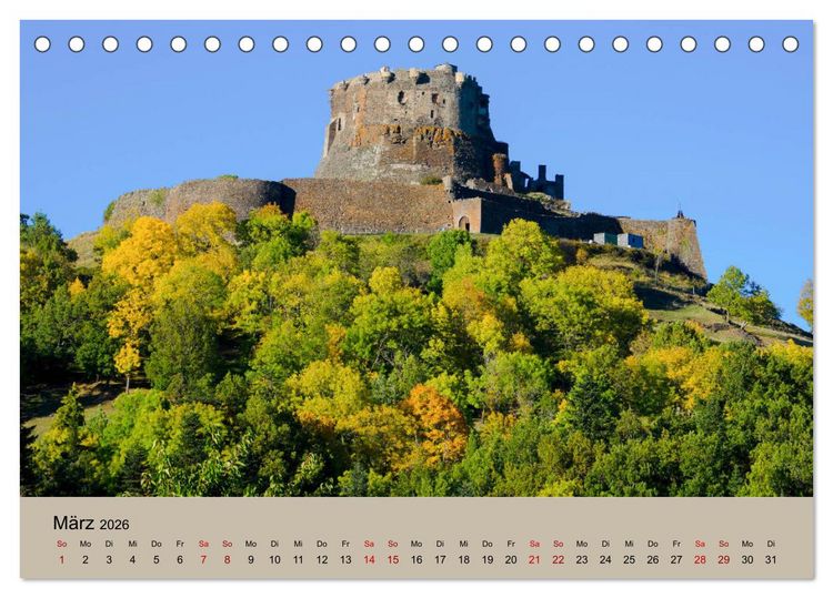 Produktbild: Naturparadies Auvergne (Tischkalender 2026 DIN A5 quer), CALVENDO Monatskalender
