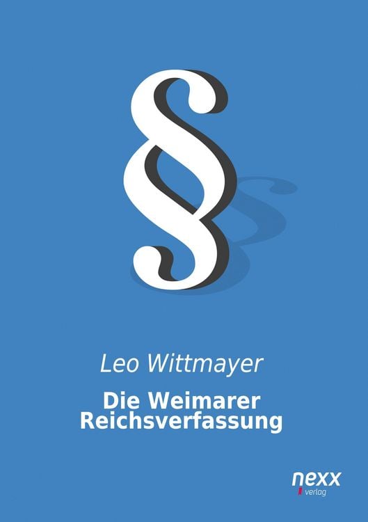 Produktbild: Wittmayer, L: Weimarer Reichsverfassung