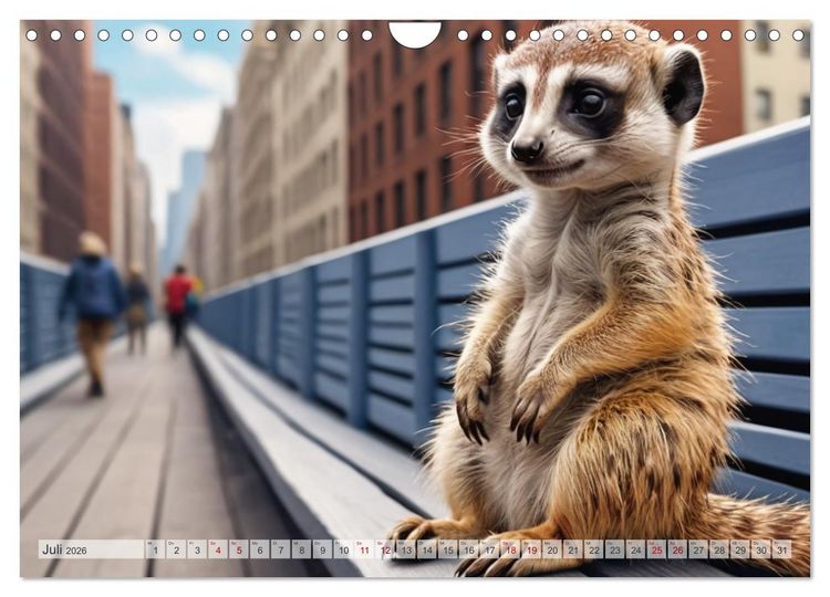 Produktbild: Erdm&auml;nnchen in New York City (Wandkalender 2026 DIN A4 quer), CALVENDO Monatskalender