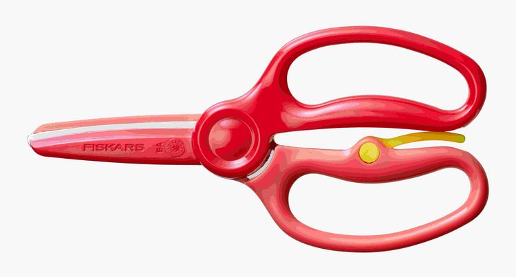 Produktbild: Edding Fiskars &Uuml;bungsschere ab 3 Jahre, rot