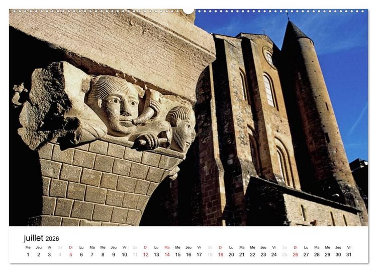 Produktbild: Abbatiale de Conques (Calendrier mural 2026 DIN A2 vertical) calendrier de bureau