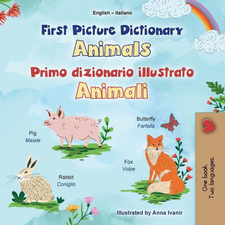 Produktbild: First Picture Dictionary - Animals (English Italian Bilingual Children's Book)