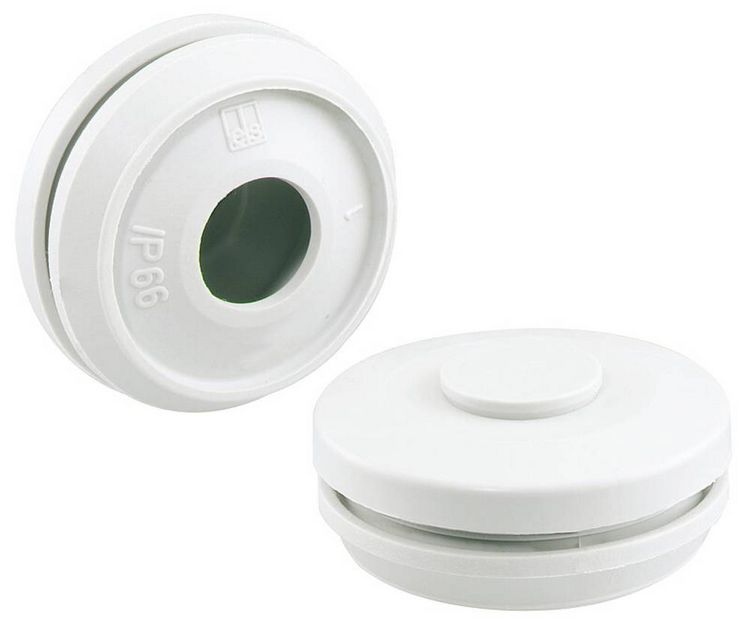 Produktbild: Spelsberg 26013201 Doppelmembranstutzen UV-best&auml;ndig, halogenfrei Wei&szlig; 1St.
