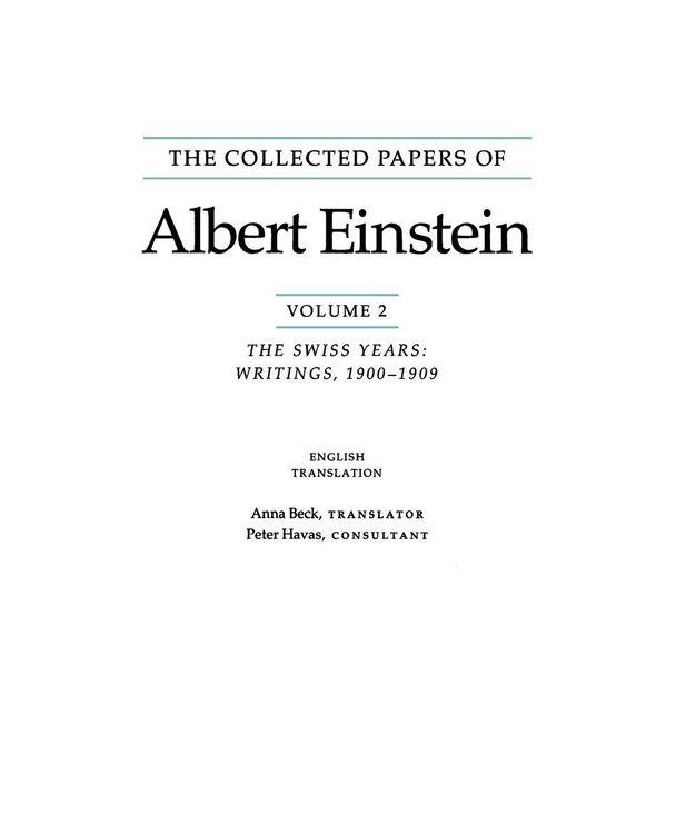 Produktbild: The Collected Papers of Albert Einstein, Volume 2 (English)