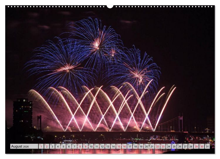 Produktbild: Es wird Nacht in Duisburg (hochwertiger Premium Wandkalender 2026 DIN A2 quer), Kunstdruck in Hochglanz