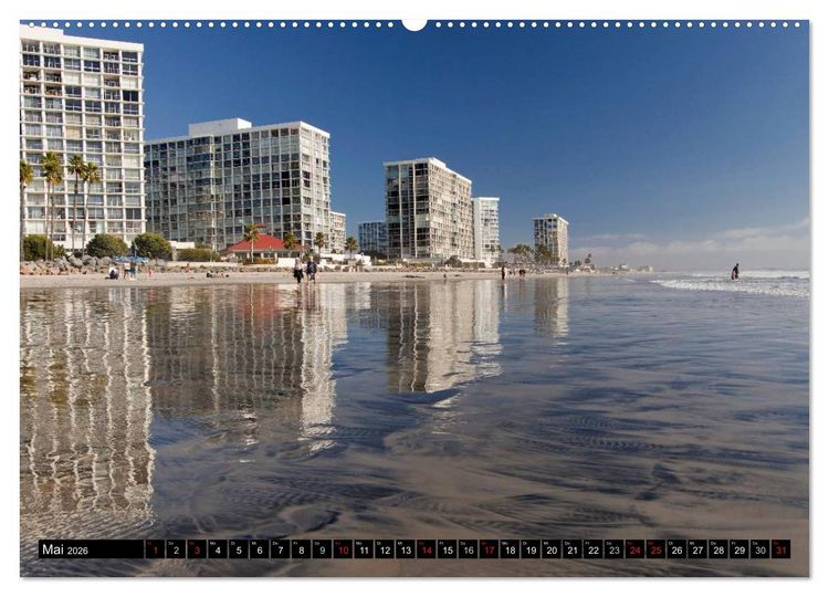 Produktbild: San Diego (hochwertiger Premium Wandkalender 2026 DIN A2 quer), Kunstdruck in Hochglanz