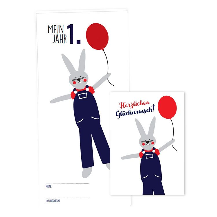 Produktbild: Babykalender &bdquo;Mein erstes Jahr&ldquo; f&uuml;r Jungen, inkl. passender Gl&uuml;ckwunschkarte