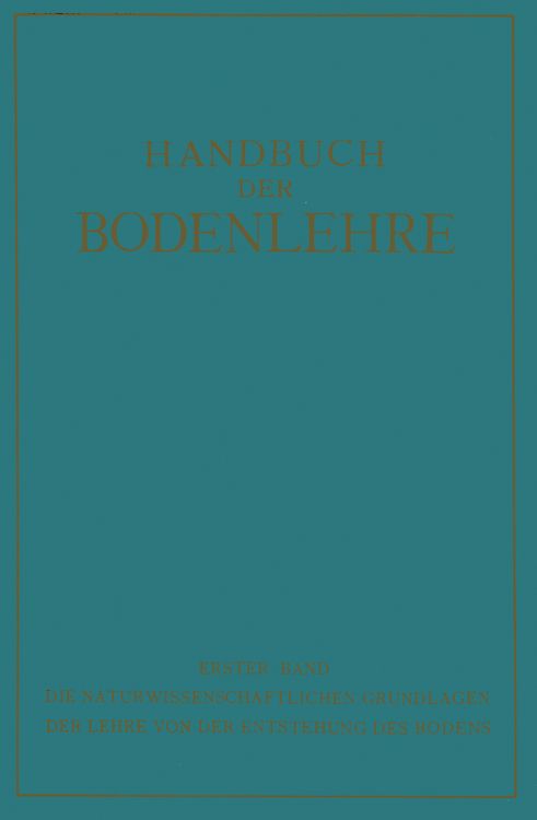 Produktbild: Die Naturwissenschaftlichen Grundlagen der Lehre von der Entstehung des Bodens